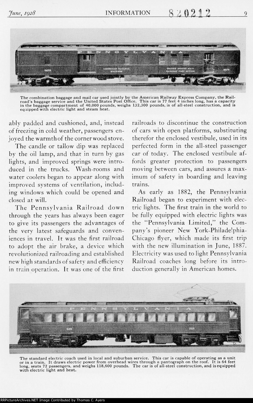 PRR "Passing Of The Wooden Passenger Car," Page 9, 1928